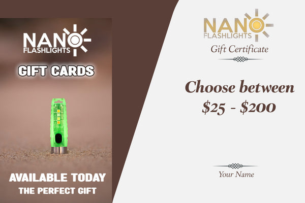 Nano Flashlights Gift Cards